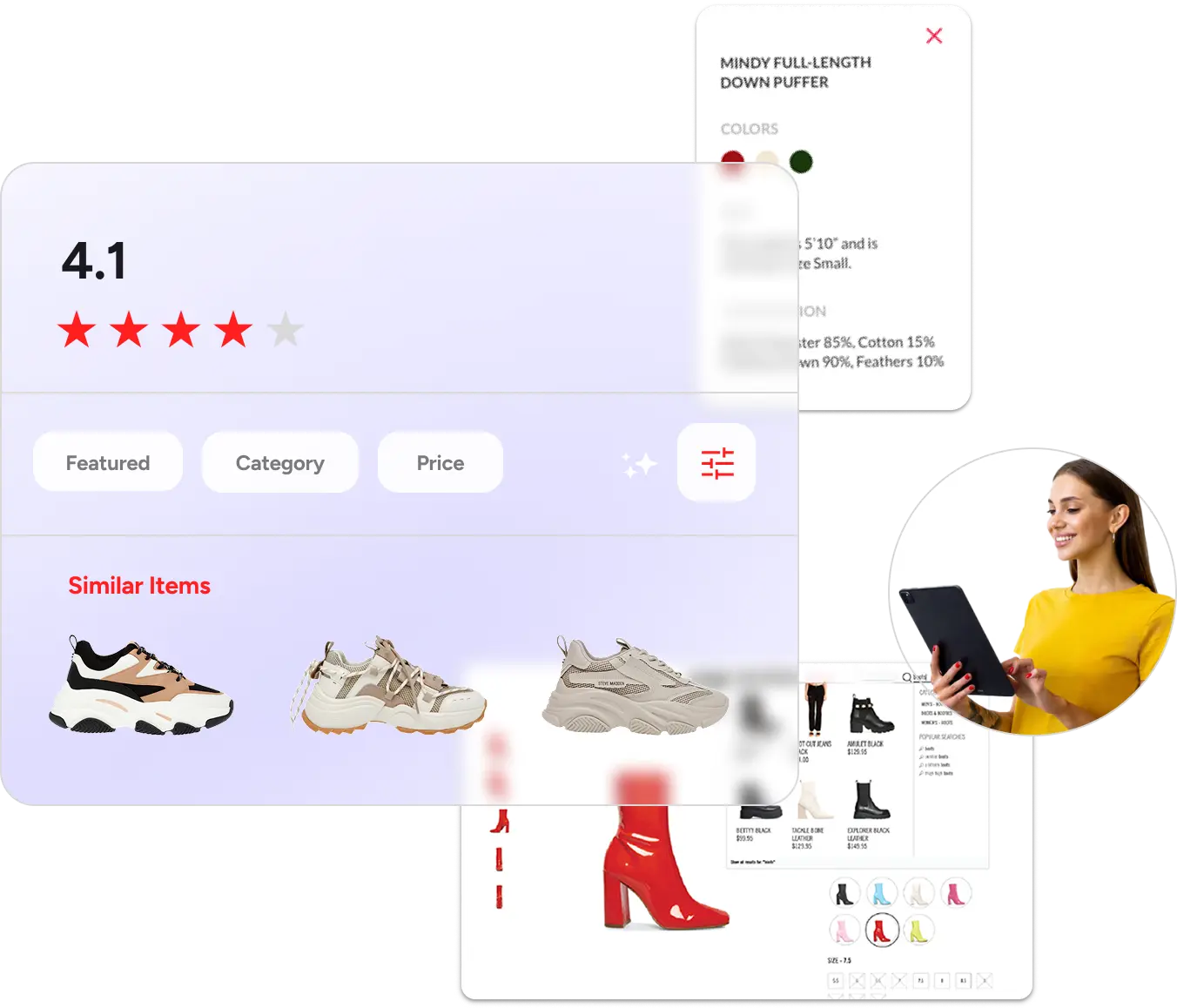 Ecommerce website snapshots