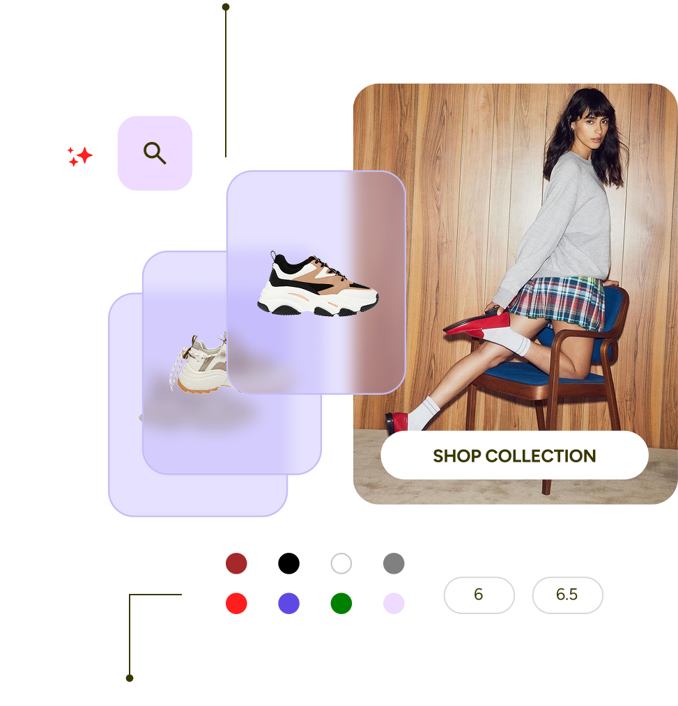 E-Commerce search page, Desktop and Mobile devices, with text on it (read text)