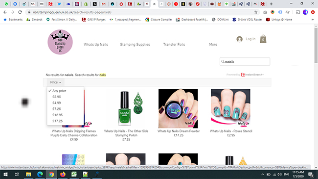  e-commerce website with Search Results - After Enter is pressed, using Pricing filter to filter the results